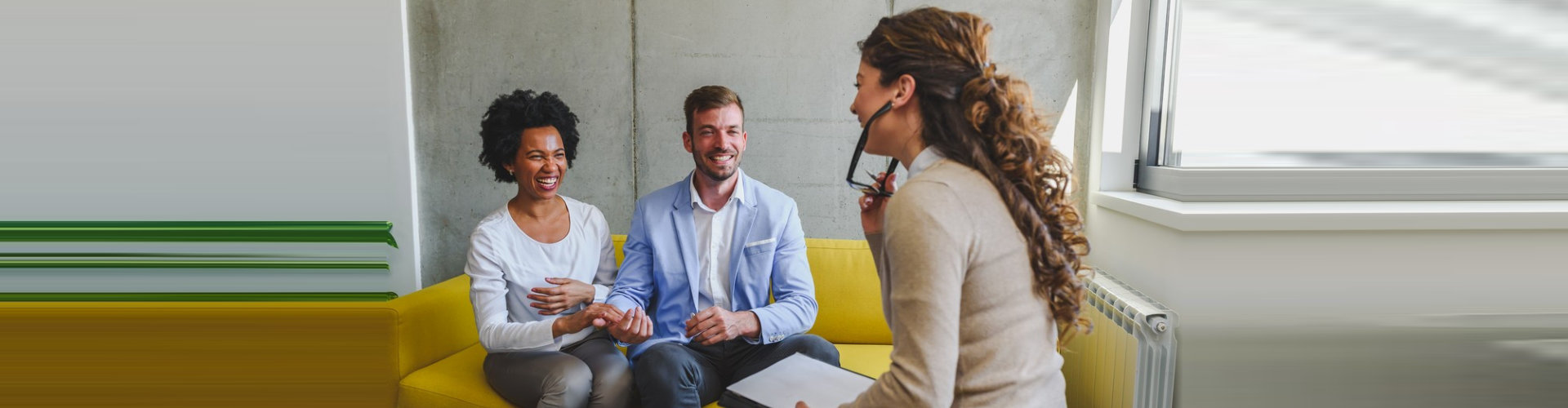 couple talking to a consultant